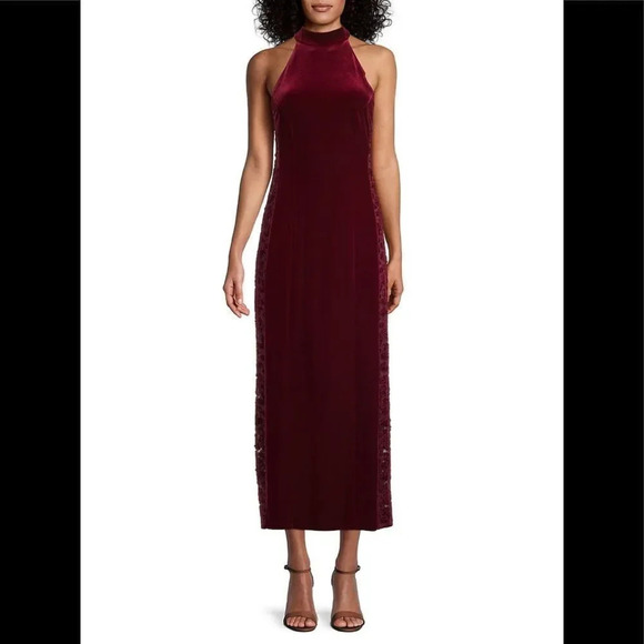 Galvan London Rosa Velvet Midi Dress size 6 - Picture 7 of 16